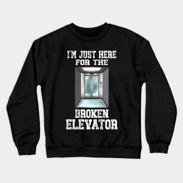 Elevator Mechanic Crewneck Sweatshirt by BOOBYART